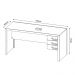 Mesa para Escritório Home Office ME4113 MDP Nogal G69 - Gran Belo