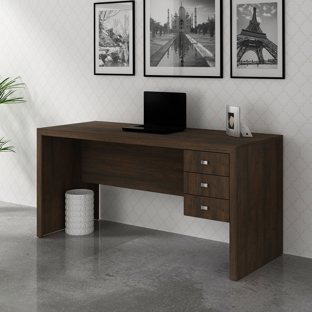Mesa para Escritório Home Office ME4113 MDP Rustico G69 - Gran Belo