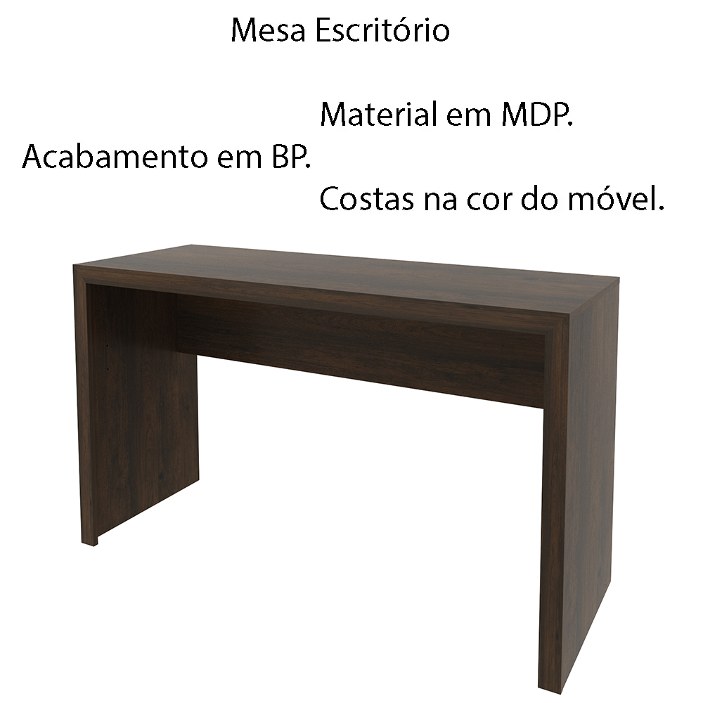 Mesa para Escritório Home Office ME4135 MDP Rustico G69 - Gran Belo