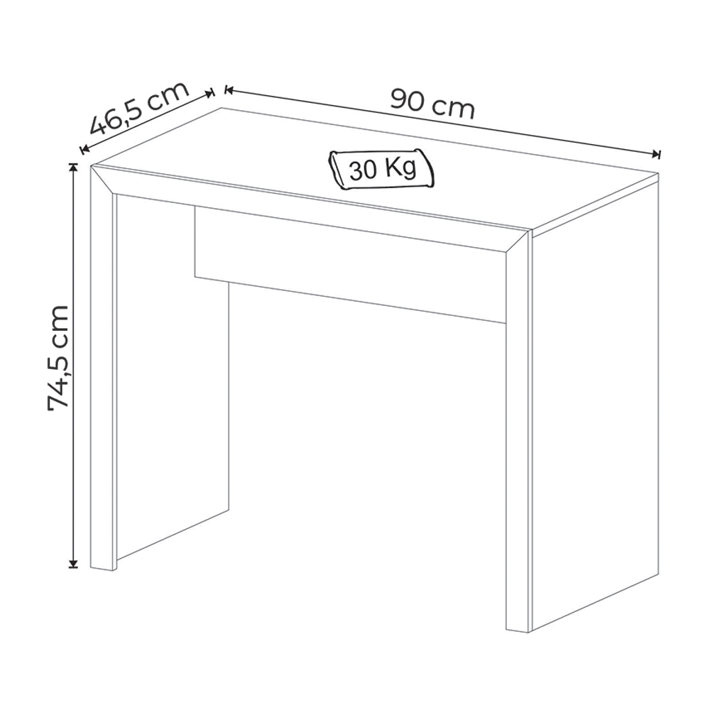 Mesa para Escritório Home Office ME4139 MDP Rustico G69 - Gran Belo