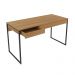 Mesa para Escritório Home Office ME4156 MDP Amendoa/Preto G69 - Gran Belo
