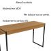 Mesa para Escritório Home Office ME4160 MDP Amendoa/Preto G69 - Gran Belo