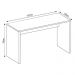Mesa para Escritório Home Office Sem Gaveta Emma Branco Texturizado G47 - Gran Belo