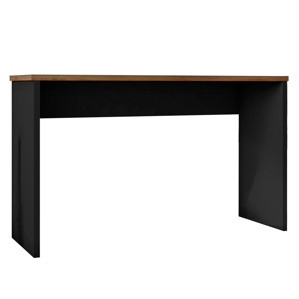 Mesa para Escritório Home Office Sem Gaveta Emma Preto Texturizado/Freijó G47 - Gran Belo