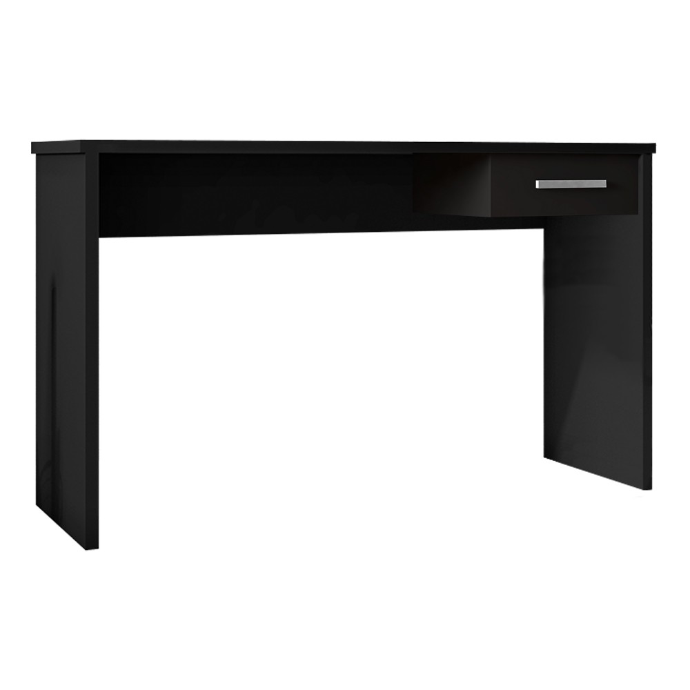 Mesa para Escritório Home Office com Gaveta Emma Preto Texturizado G47 - Gran Belo