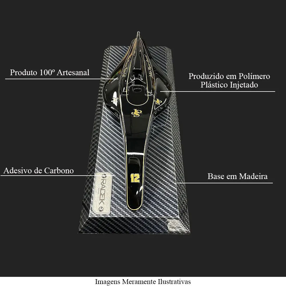 Miniatura Decorativa Mesa/Parede Carenagem Carro Fórmula 1 Lotus 98T Senna G53 - Gran Belo