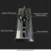 Miniatura de Quadro Decorativo 33cm x 12,5cm Carro F1 Lotus Snn 98T Preto G53 - Gran Belo