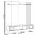 Painel Decorativo Dominique Ripado MDP e MDF TV até 65 Polegadas Nature/Off White G77 - Gran Belo