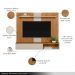 Painel Decorativo Home MDP/MDF TV até 65 Polegadas Porta Frontier Nature/Off White G77 - Gran Belo