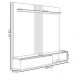 Painel Decorativo Home MDP/MDF TV até 65 Polegadas Porta Frontier Nature/Off White G77 - Gran Belo