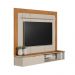 Painel Decorativo Lamar MDP TV até 65 Polegadas Prateleira  e Porta Nature/Off White G77 - Gran Belo