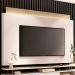 Painel Decorativo Majestade c/LED para TV até 85 Polegadas Off White/Champagne G26 - Gran Belo