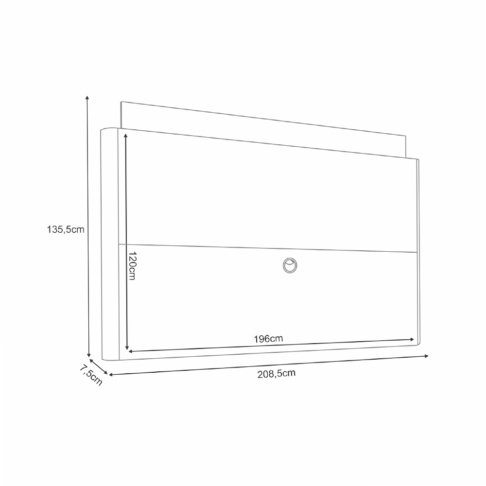 Painel Decorativo Majestade c/LED para TV até 85 Polegadas Off White/Champagne G26 - Gran Belo