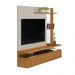 Painel Decorativo Otawa MDP/MDF Porta Ripada TV até 60 Polegadas Nature/Off White G77 - Gran Belo