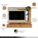 Painel Decorativo Otawa MDP/MDF Porta Ripada TV até 60 Polegadas Nature/Off White G77 - Gran Belo