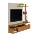 Painel Decorativo Otawa MDP/MDF Porta Ripada TV até 60 Polegadas Nature/Off White G77 - Gran Belo