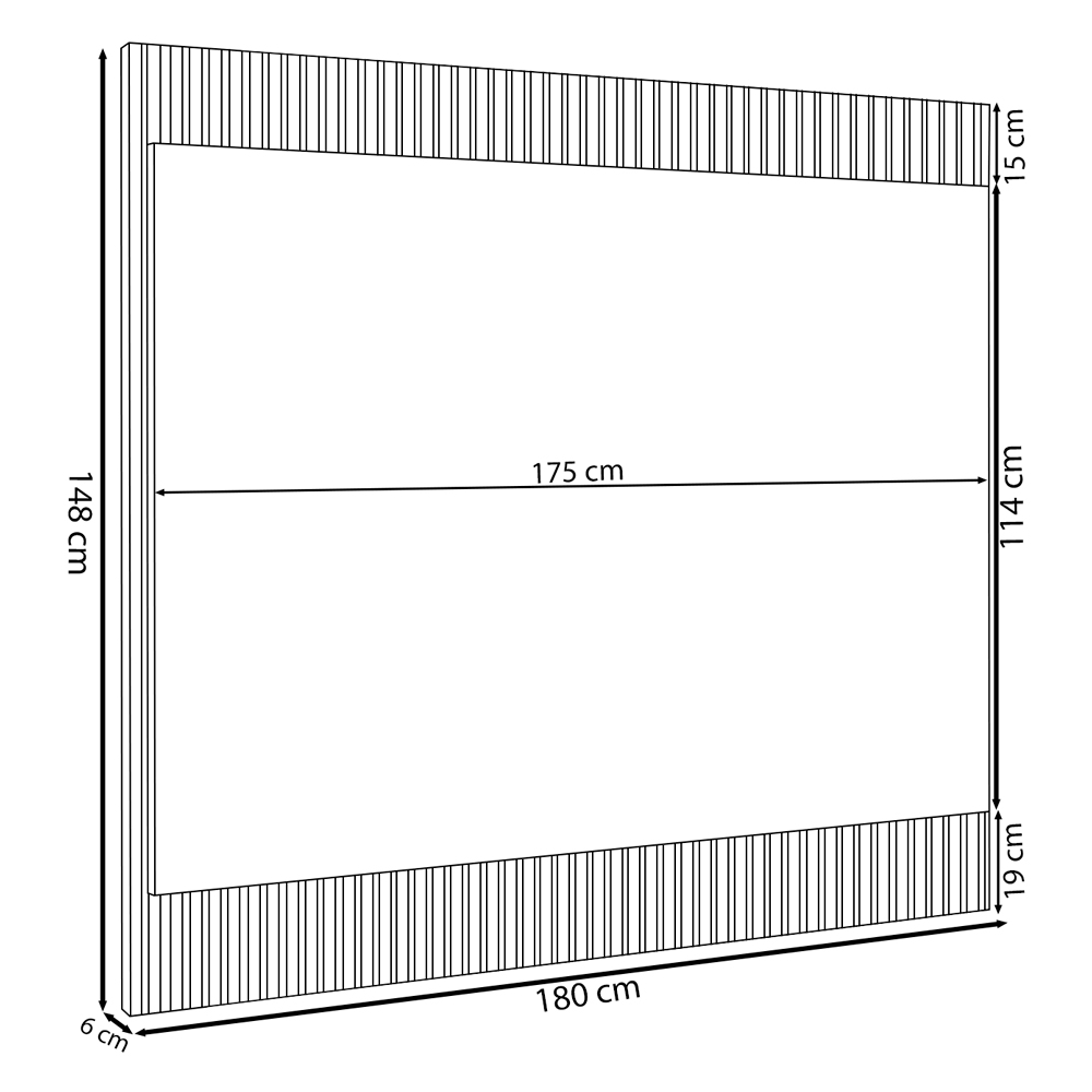 Painel Decorativo Singapura MDP/MDF TV até 70 Polegadas Ripado 1.8 Tauari/Off White G77 - Gran Belo