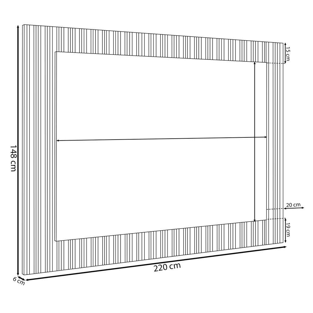 Painel Decorativo Singapura MDP/MDF TV até 70 Polegadas Ripado 2.2 Tauari/Off White G77 - Gran Belo