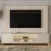 Painel Decorativo Switch MDP/MDF TV até 75 Polegadas com Fita LED Off White G77 - Gran Belo