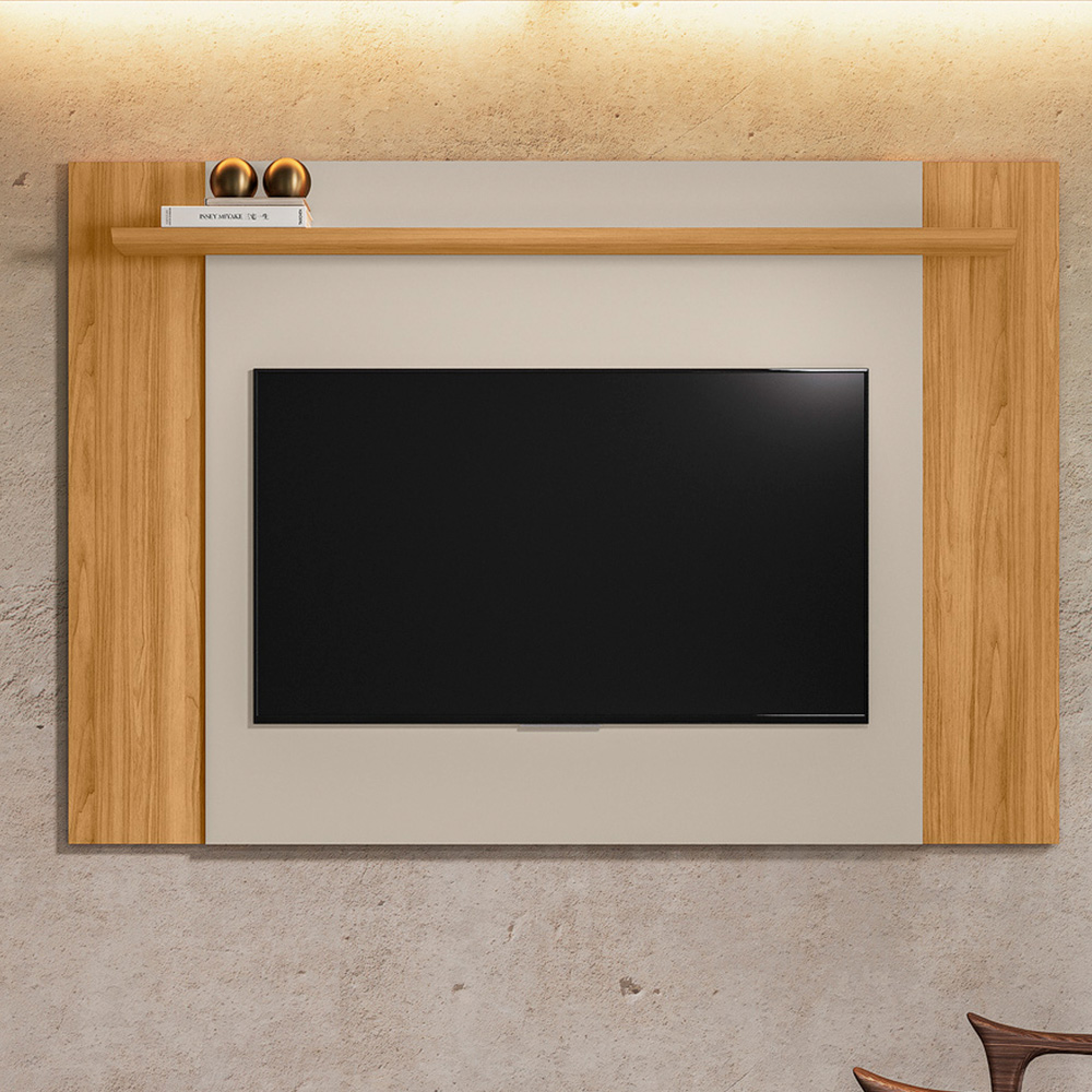 Painel Extensível Tremonti TV até 55 Polegadas Prateleira Tauari/Off White G77 - Gran Belo