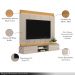 Painel Home Decorativo Zendaya MDP/MDF TV até 75 Polegadas Portas Tauari/Off White G77 - Gran Belo