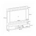 Painel Home Suspenso 1.8 para TV até 55 Polegadas com Fita LED MDP/MDF Shawn Preto/Castanho G26 - Gran Belo