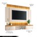 Painel Home Suspenso 1.8 para TV até 55" Sala de Estar Shawn Off White/Cinamomo G26 - Gran Belo