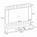 Painel Home Suspenso 1.8 para TV até 55" Sala de Estar Shawn Off White/Cinamomo G26 - Gran Belo
