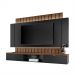 Painel Home Suspenso 2.2 para TV até 70 Illusion MDP/MDF com Fita LED Shawn Preto/Castanho G26 - Gran Belo