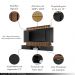 Painel Home Suspenso 2.2 para TV até 70 Illusion MDP/MDF com Fita LED Shawn Preto/Castanho G26 - Gran Belo