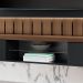 Painel Home Suspenso 2.2 para TV até 70 Illusion MDP/MDF com Fita LED Shawn Preto/Castanho G26 - Gran Belo