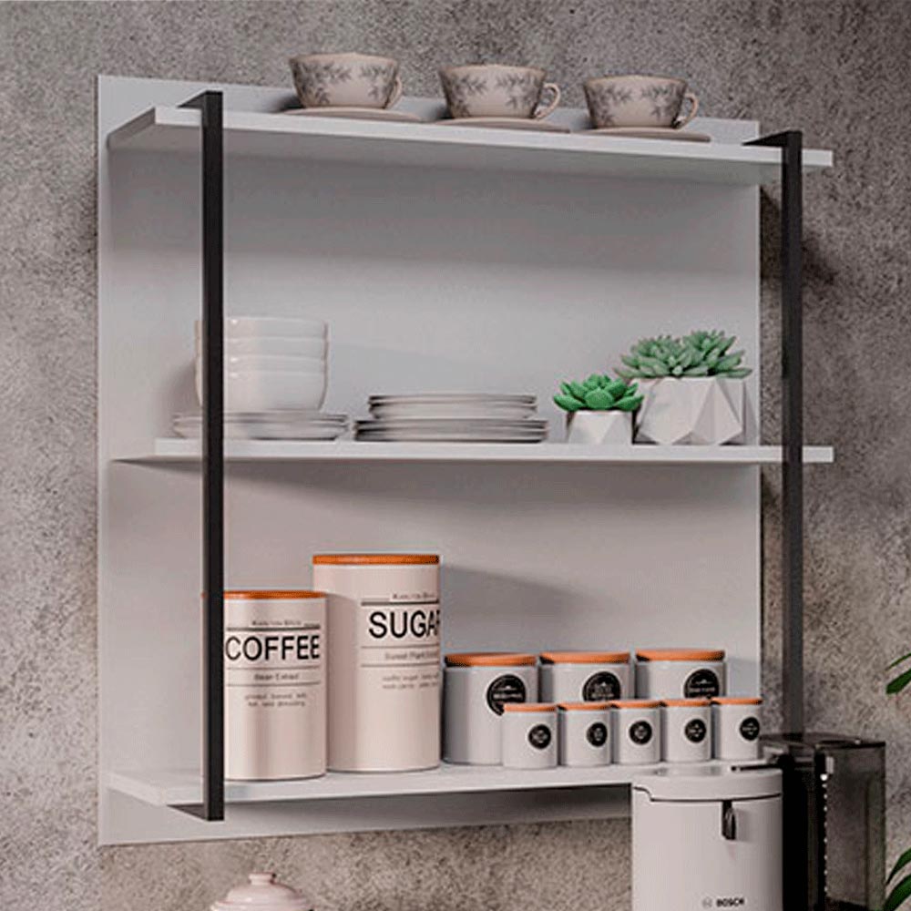 Painel Organizador com Solesi 3 Prateleiras Branco G96 - Gran Belo