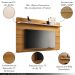Painel Suspenso Decorativo 1.8 TV até 70 Polegadas Kirby Cinamomo/Off White G26 - Gran Belo