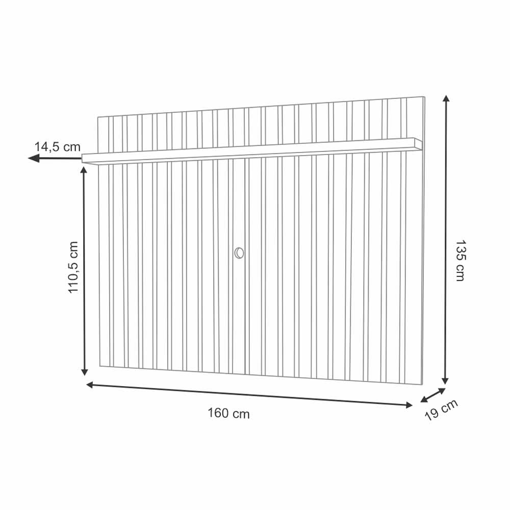 Painel Suspenso Decorativo Luogo 1.6 Ripado Carvalho G26 - Gran Belo