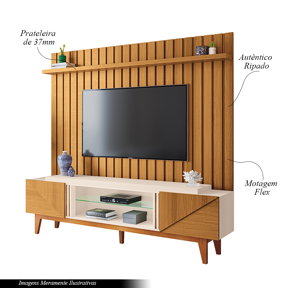 Painel Suspenso Decorativo Luogo 2.0 Ripado Cinamomo G26 - Gran Belo