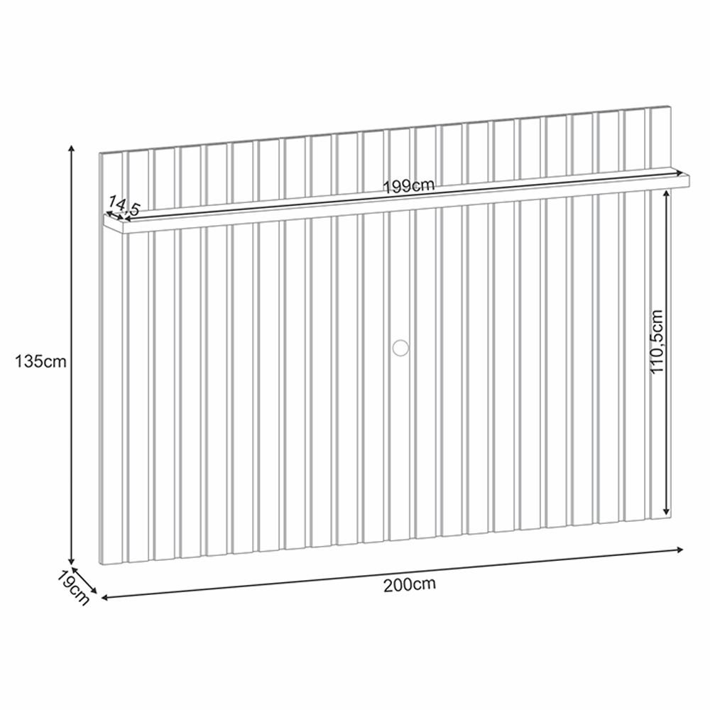 Painel Suspenso Decorativo Luogo 2.0 Ripado Cinamomo G26 - Gran Belo