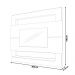 Painel Suspenso Forlán 210cm em MDF 25mm com Led Suporta TV até 75 Polegadas Preto Fosco G37 - Gran Belo