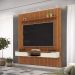 Painel Suspenso Ripado Seko TV 65" Borda Chanfrada Freijó/OffWhite G18 - Gran Belo