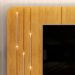 Painel com Bancada 241cm Avatar com LED e Detalhes Dourados para TV Até 75 Mel/Off White G18 - Gran Belo