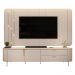 Painel com Bancada 241cm Avatar com LED e Detalhes Dourados para TV Até 75 Off White G18 - Gran Belo