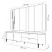 Painel com Bancada 241cm Avatar com LED e Detalhes Dourados para TV Até 75 Off White G18 - Gran Belo
