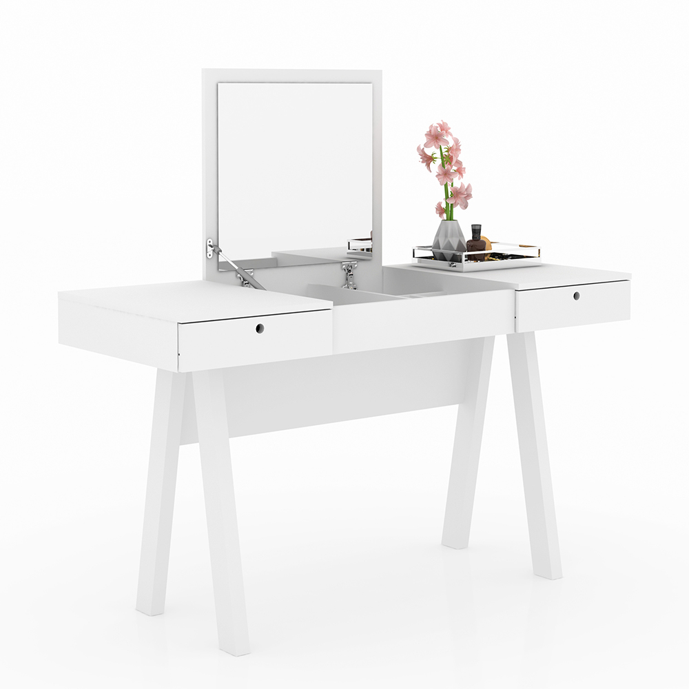 Penteadeira para Quarto Decorativa PE2002 MPD Branco G69 - Gran Belo