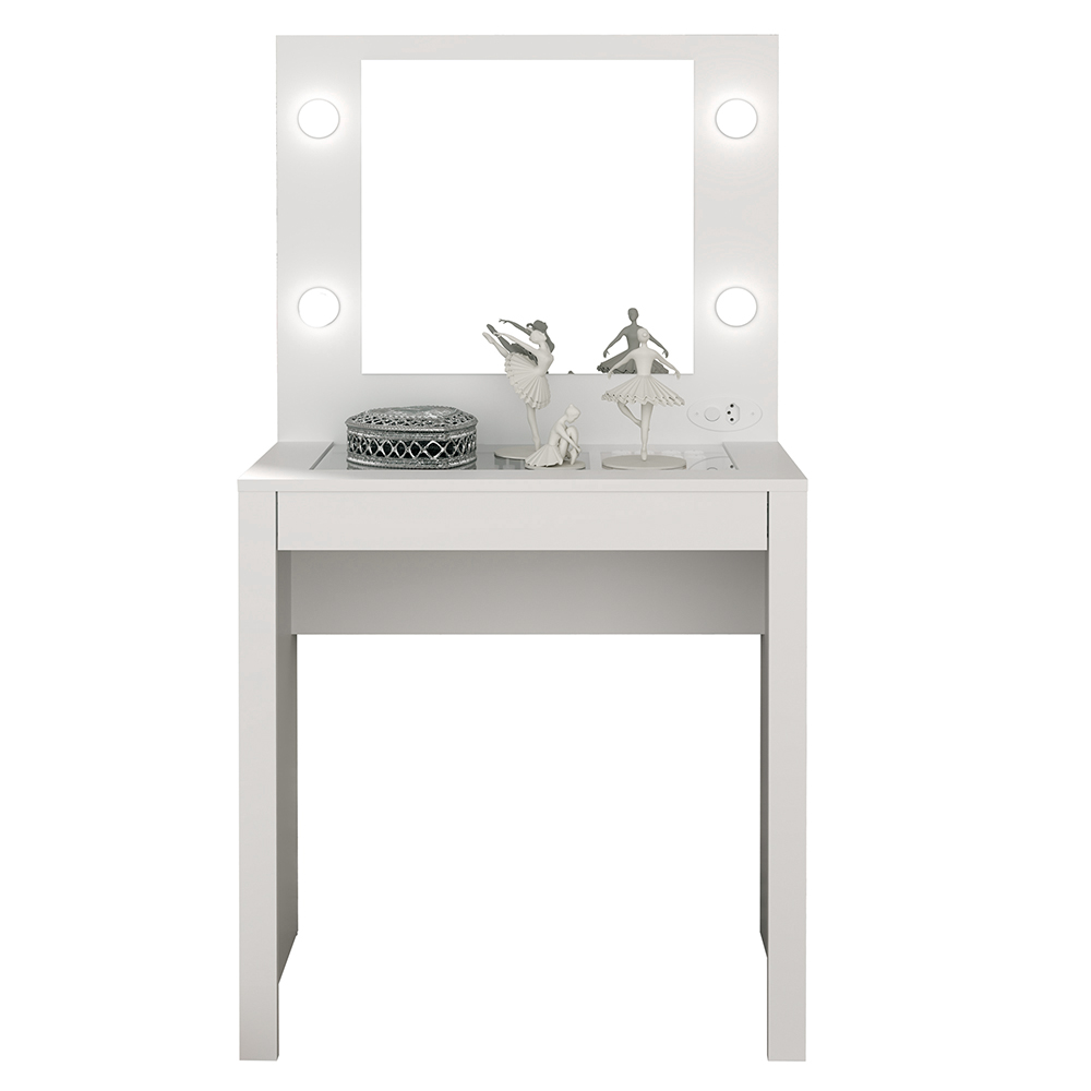 Penteadeira para Quarto Decorativa PE2017 MPD Branco G69 - Gran Belo