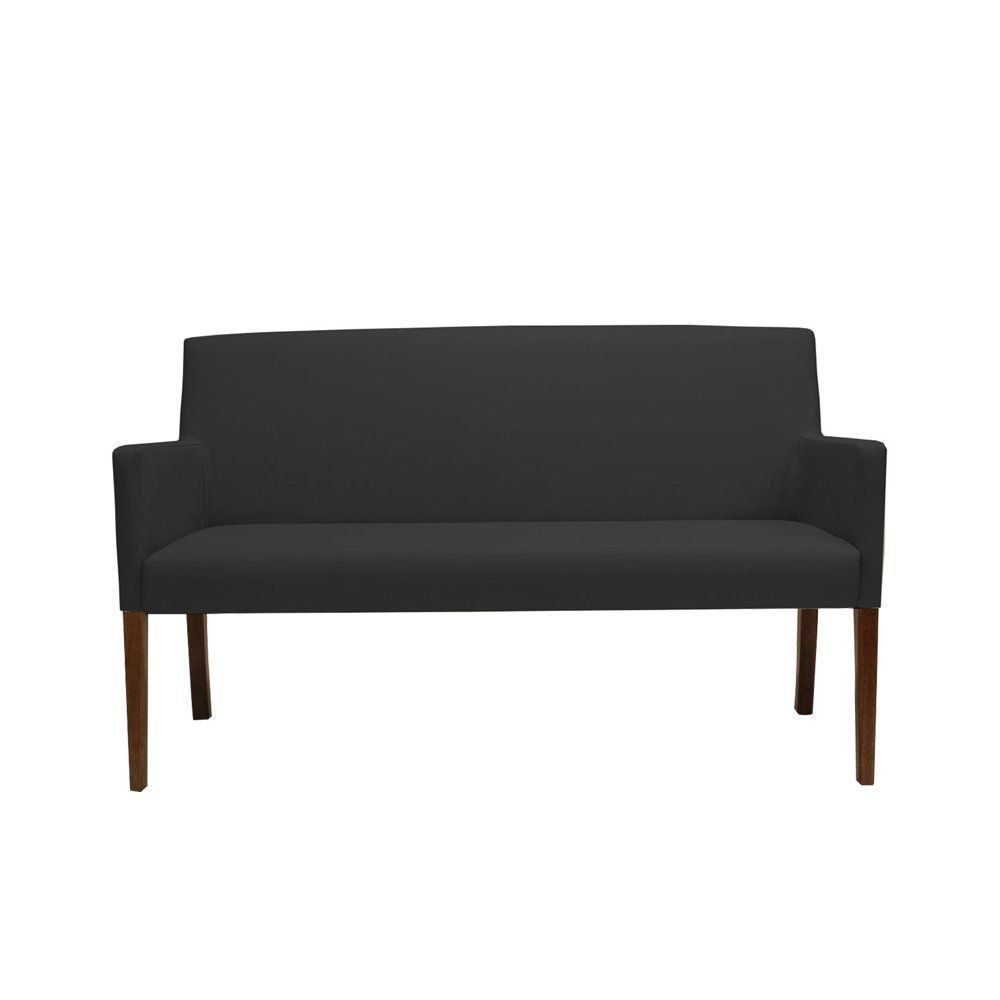 Poltrona 2 Lugares Liverpool PU Sintético Preto - Gran Belo