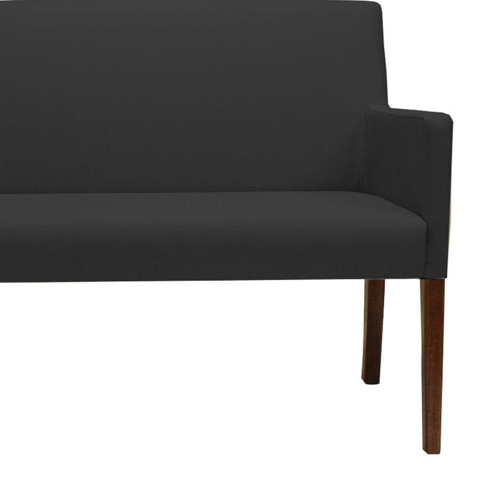 Poltrona 2 Lugares Liverpool PU Sintético Preto - Gran Belo
