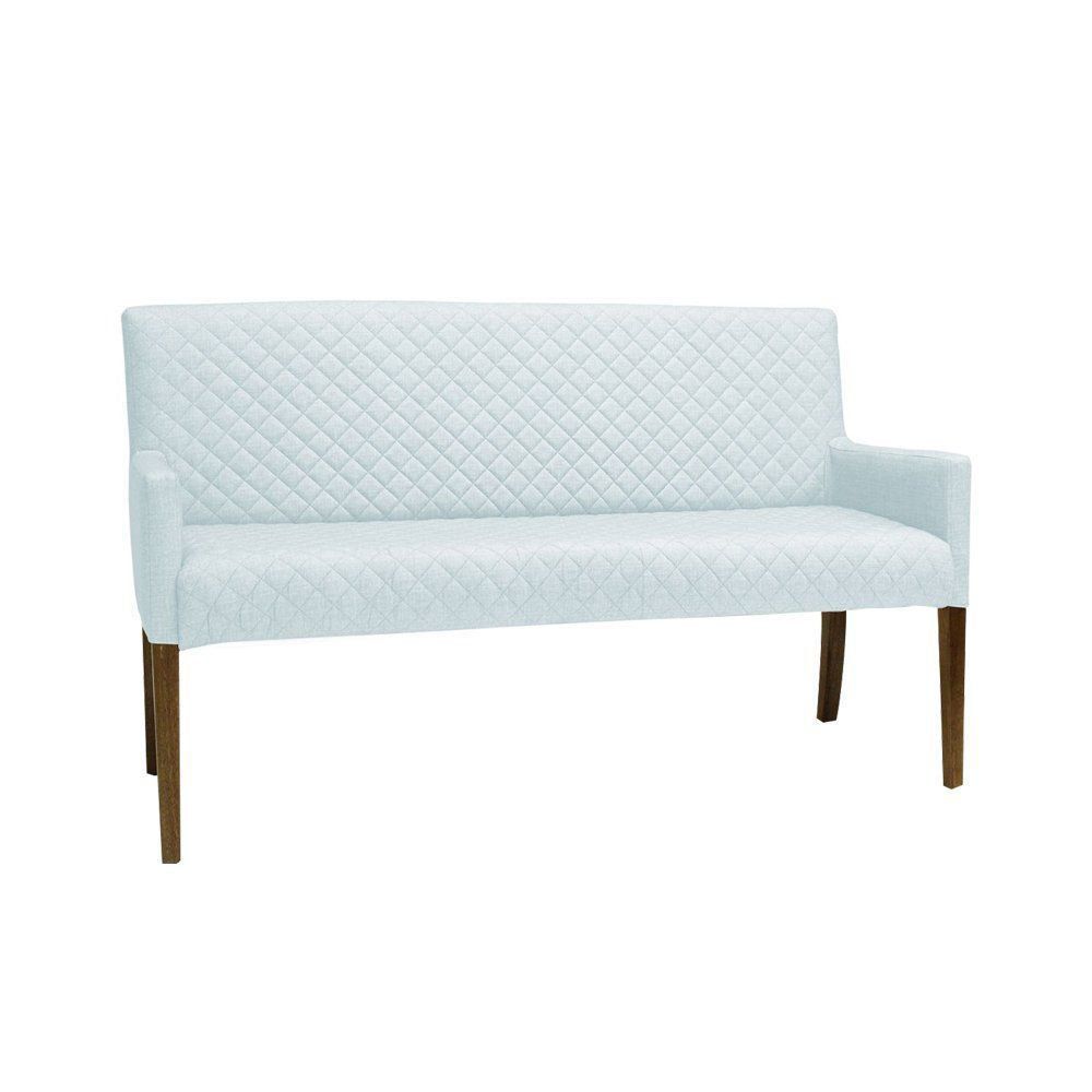 Poltrona 2 Lugares Liverpool Sala de Estar Tressê PU Sintético Branco G15 - Gran Belo