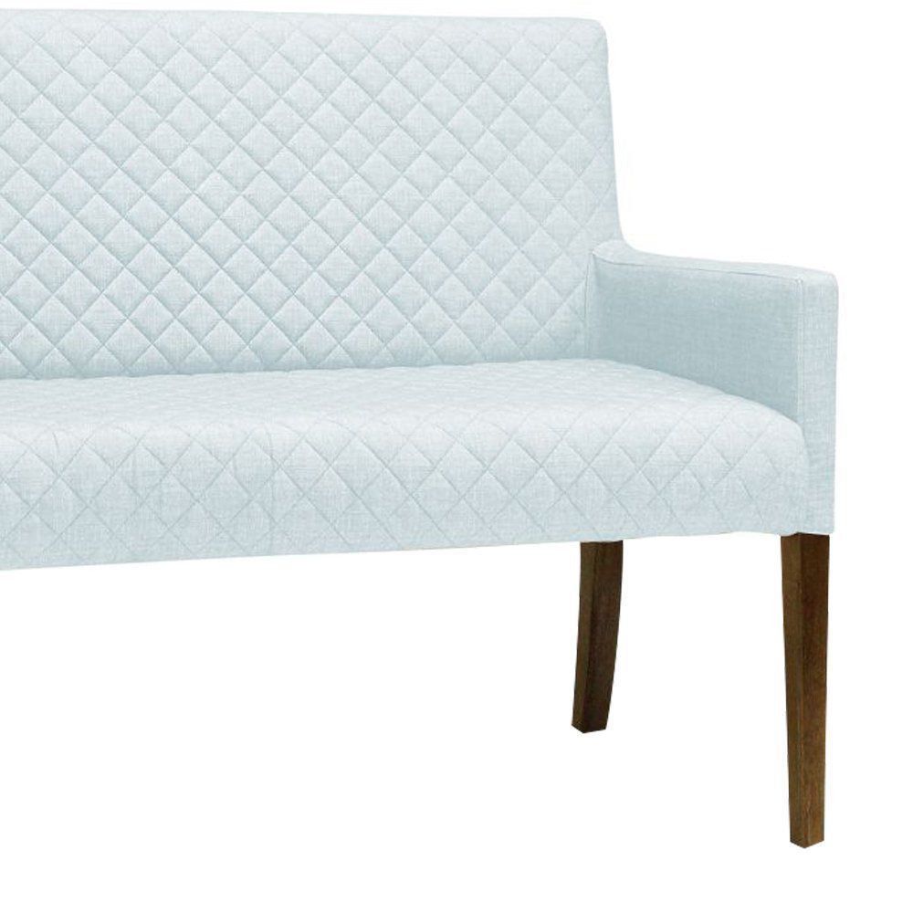 Poltrona 2 Lugares Liverpool Sala de Estar Tressê PU Sintético Branco G15 - Gran Belo