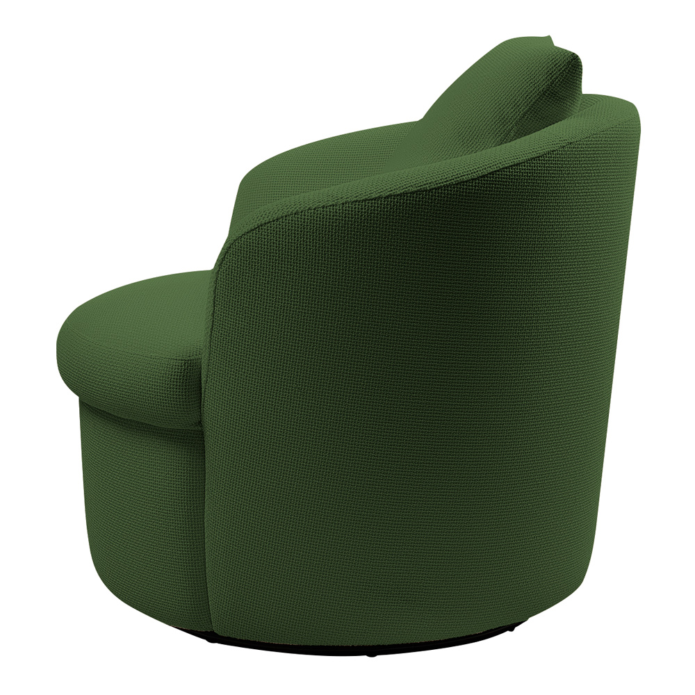Poltrona Base Giratória Portofino Linho Rústico Verde Musgo G92 - Gran Belo
