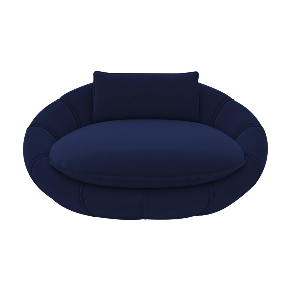 Poltrona Caminha para PET Afrodite Veludo Azul Escuro G45 - Gran Belo