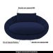 Poltrona Caminha para PET Afrodite Veludo Azul Escuro G45 - Gran Belo